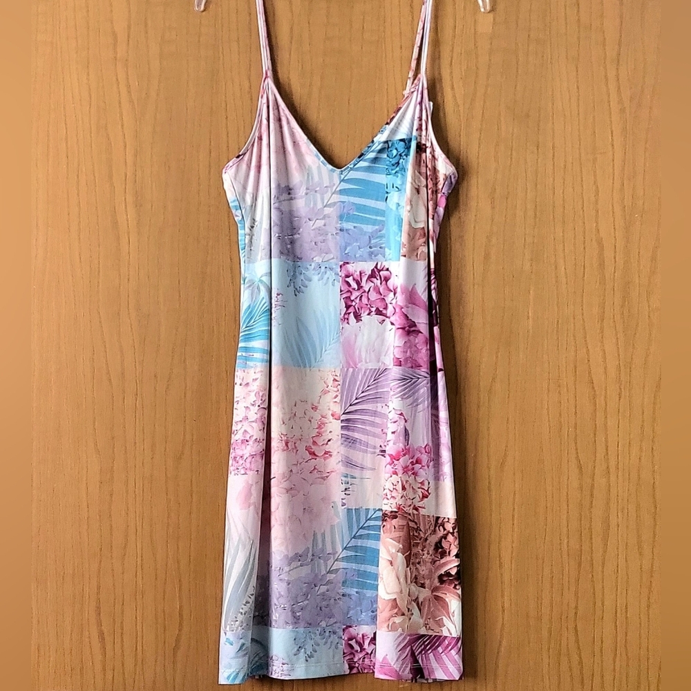 NWT Johnny Was Etta Floral Patchwork Cami Mini/Midi Slip Dress Sz. S, 6-8